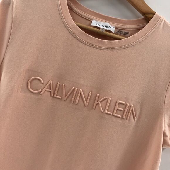 Calvin Klein Short-Sleeve T-Shirt Blush M - Picture 3 of 6